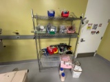 Lot of 2 Metro Shelves and Contents