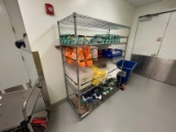 Lot of 2 Metro Shelves and Contents