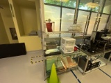 Lot of 4 Metro Shelves and Contents