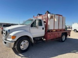 2005 FORD F-650 S/A FLATBED W/DITCH WITCH MIXER & TANKS