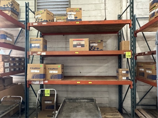 CONTENTS OF (2) SECTIONS OF PALLET RACKING