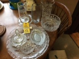 LOT OF 12-PIECES OF CLEAR GLASSWARE