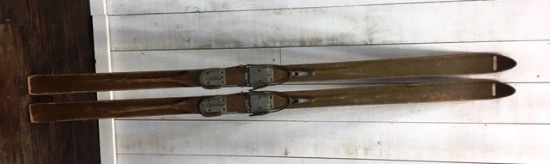 Antique Wooden Hickory Skis from SMOM collection $300 Value