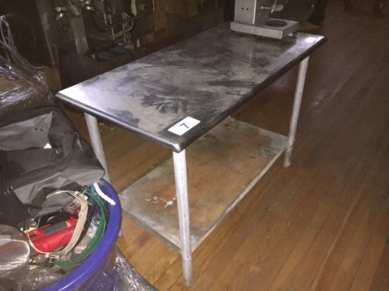 STAINLESS STEEL 4' TABLE LOWER GALVANIZED SHELF