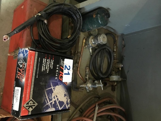 LOT OF ACETYLENE GAUGES, TORCHES & ACCESSORIES