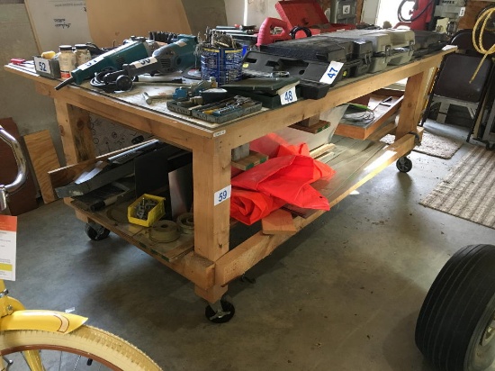 PORTABLE WORK TABLE, 4'x8'