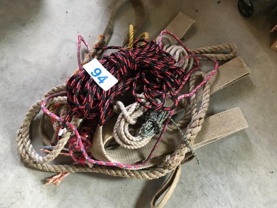 LOT OF ROPE & STRAPS