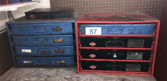 (SOLD BY THE PIECE BID PRICE TIMES QUANTITY) 4-DRAWER PARTS BINS & CONTENTS