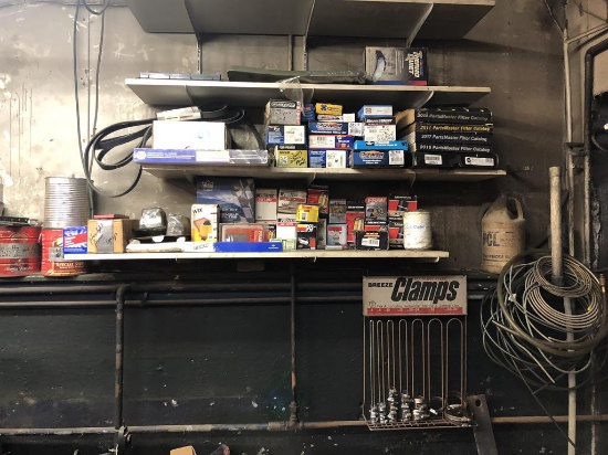 LOT OF ASSORTED FILTERS, TRANSMISSION COOLER & MISCELLANEOUS
