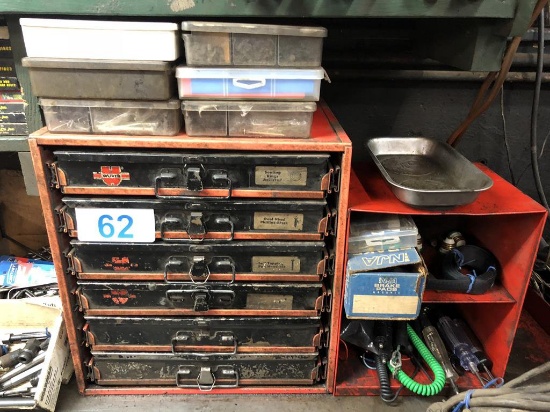 WURTH 6-DRAWER PARTS BIN & MISCELLANEOUS