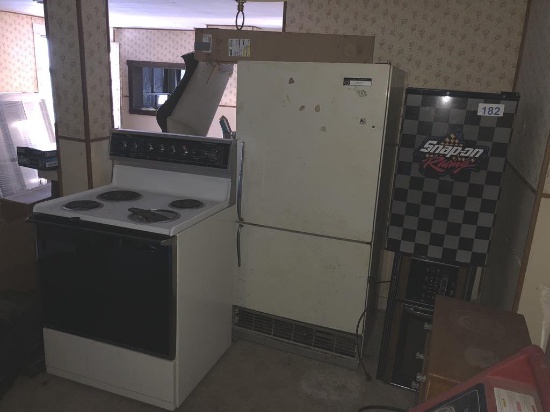 COMPACT REFRIGERATOR, WHIRLPOOL RANGE, SEARS REFRIGERATOR