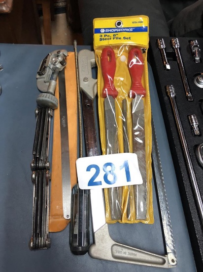 FILES, ALLEN WRENCHES, HACKSAW
