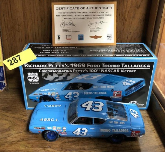 ROUTE WIX COLLECTIBLES RICHARD PETTY'S 1969 FORD TORINO TALLADEGA 1/24 DIE CAST