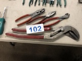 (SOLD BY THE PIECE BID PRICE TIMES QUANTITY) SNAP-ON & BLUE POINT PLIERS