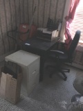 WRITING DESK, CHAIR & FILES