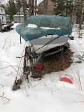 Note: Side Rail Damage, see pics, 1987 EBBTIDE BOWRIDER, 17.5FT. FIBERGLASS BOAT, S/N: ETC73047F787