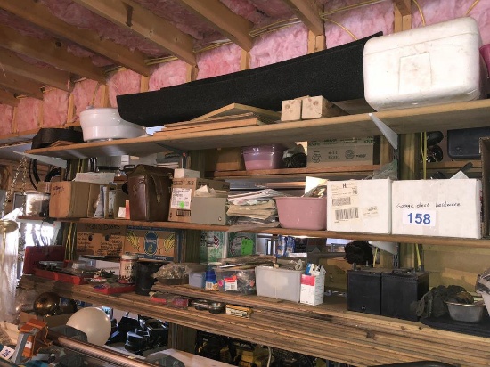 MISCELLANEOUS. LOT OF HARDWARE, BATTERIES, LIGHTS, 35MM CAMERA