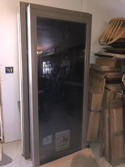 ANDERSEN GLASS DOOR PANELS, VINLY CLAD (4) 30"W X 78", (1) 80"H X 36")