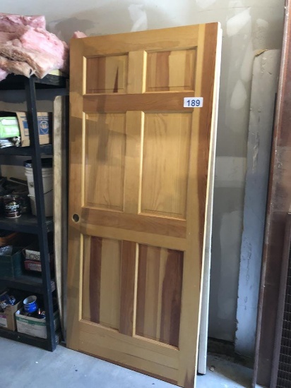 LOT OF ASSORTED DOOR SLABS & 6 PANEL PINE DOOR