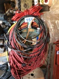 LOT OF HD EXTENSIONS CORDS, BOOSTER CABLES, ASSORTED. WIRE