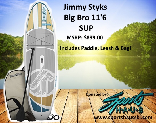 JIMMY STYKS BIG BRO 11'6 SUP DONATED BY SPORTS HAUS - $899 VALUE