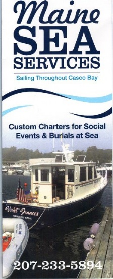 4.5 HOUR SEA EXCURSION FOR 6-PEOPLE IN CASCO BAY DONATED BY CAPTAIN STEVE CROCKETT VALUE $600