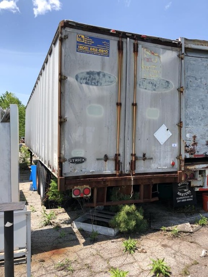1969 STRICK 45' T/A VAN STORAGE TRAILER *REMOVAL 9AM ON 6/21 TO ALLOW ITEMS TO BE REMOVED