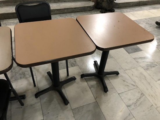 24" X 24" SINGLE PEDESTAL TABLES