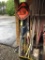LOT: 3-STOP SIGNS, 2-SLEDGE HAMMERS, BROOMS, 3-SPADES