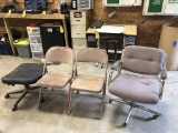 LOT: DESK, FILE, 4-CHAIRS