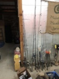 LOT: 19-FISHING POLES & ICE TRAPS, TACKLE