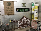 LOT: WEEKEND BEHIND THE BARN SIGNS, GRANT'S FARM SIGN