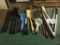 LOT OF PLASTIC UTENSILS & (3) TONGS