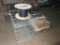 DOG CRATE, WOOD SHINGLES & REEL OF CABLE