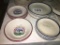 BLUE & RED RIM PLATES & BOWLS