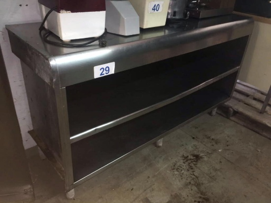 STAINLESS STEEL COUNTER UNIT, 5'x21"x34"