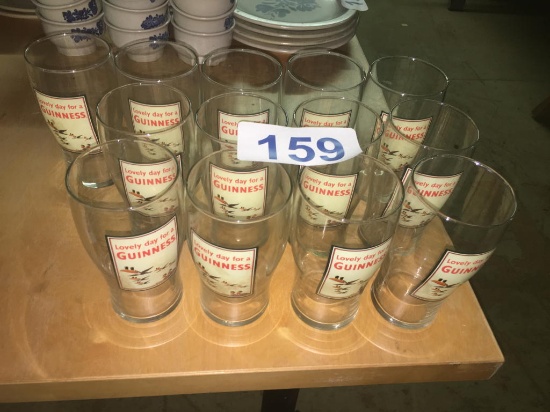 LOT OF (13) GUINNESS GLASSES