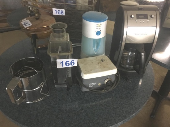 SIFTER, HOT PLATE, ICED TEA MAKER, VITA MIX BLENDER (NO BASE) & COFFEE BREWER