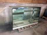 LIGHTED GLASS DISPLAY CABINET, 5'x22