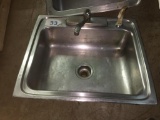 STAINLESS STEEL SINK W/ FAUCET