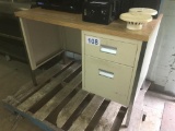 SINGLE PEDESTAL METAL DESK