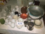 LOT OF ASSORTED GLASSWARE & DISHWARE