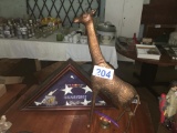 GIRAFFE STATUE,  FLAG CASE, FLAG & UNIFORM