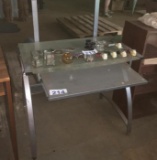 GLASS TOP COMPUTER DESK