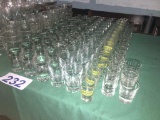 LOT OF (102) ASSORTED SHOT GLASSES