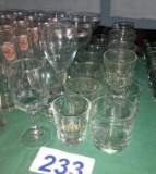 LOT OF (25) ASSORTED STEMWARE & WATER GLASSES