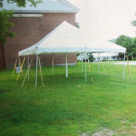 20' X 20' WHITE VINYL TENT