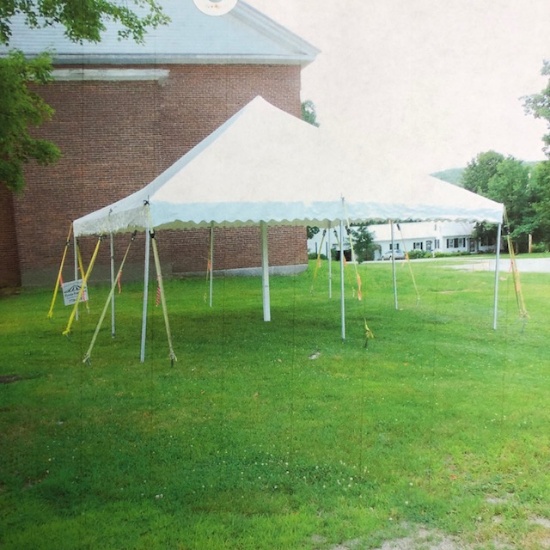 20' X 20' WHITE VINYL TENT