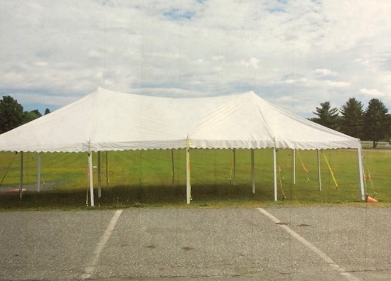 20' X 40' WHITE VINYL TENT