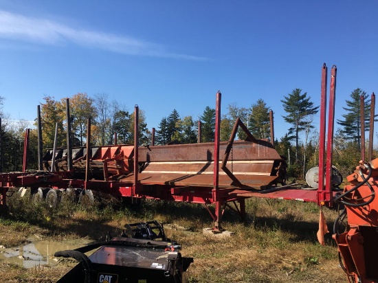 1986 DELOUPE INC OVERSIZED 4-AXLE 48'x132" LOG TRAILER, S/N: 2D9FM42C7G1004328